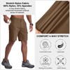 Jessie Kidden Men's Cargo Hiking Shorts Outdoor Lightweight Quick-Dry Tactical