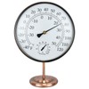 6’’ Outdoor Thermometer Hygrometer - Solid Brass Analog Temperature Gauge