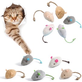 lylqmy Katzenspielzeug Maus, 10 Stück Katzenminzen Spielzeug Plüsch Maus mit Katzenminze Plüsch Katzenspielzeug Interaktives Katzenspielzeug Spielzeug für Katzen und Kätzchen Spielzeug Mäuse (Stil 1)