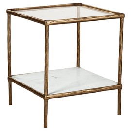 Signature Design by Ashley Ryandale Contemporary Accent Table, Antique Brass Finish