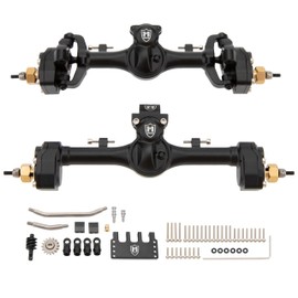 MEUS Racing +6.2mm SCX24 Portal Axles for Axial 1/24 SCX24 RC Crawler (Black)