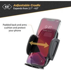 Scosche SUHCUPM-XCES0 - Soporte de Vaso para Coche o camión - Soporte Universal de Cuello de Cisne Manos Libres para portavasos de Coche - Soporte de teléfono Celular de vehículo para teléfonos