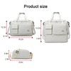 Weekender Travel Bag for Women with Shoe Compartment, Waterproof Extendable
