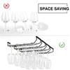 FOMANSH 14-Inch Under Cabinet Wine Glass Holder - Metal Stemware