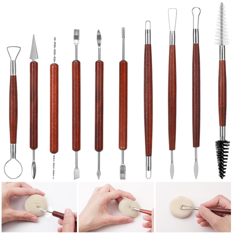 Blisstime 42pcs Pottery Tools, Clay Tools, Sculpting Tools, Pottery Kit,