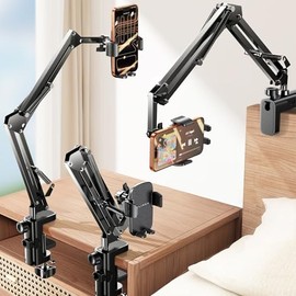 LISEN Soporte de cuello de cisne para escritorio de cama [3ª actualización], soporte de teléfono celular para escritorio, cama, accesorios de juegos, 