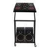 12U DJ Audio Mixer Stand Open Frame, Free Standing Rolling