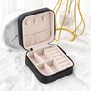 Travel Jewelry Organizer for Rings & Necklaces – Compact Leather