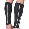 More Mile Compression Calf Guards L schwarz