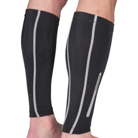More Mile Compression Calf Guards L schwarz