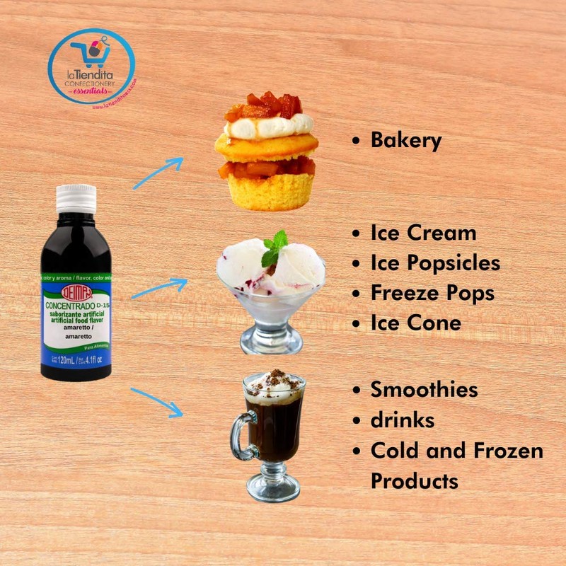 Deiman Artificial Food Flavoring Amaretto Concentrate D-15 (4 fl oz)
