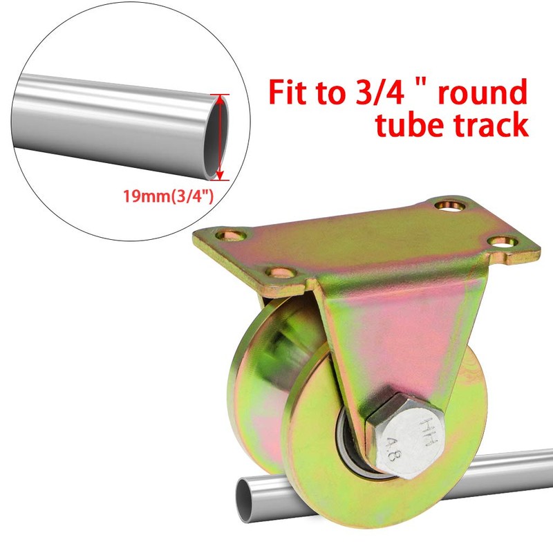Skelang 4 Pcs 2" U-Type Groove Wheel Heavy Duty Rigid