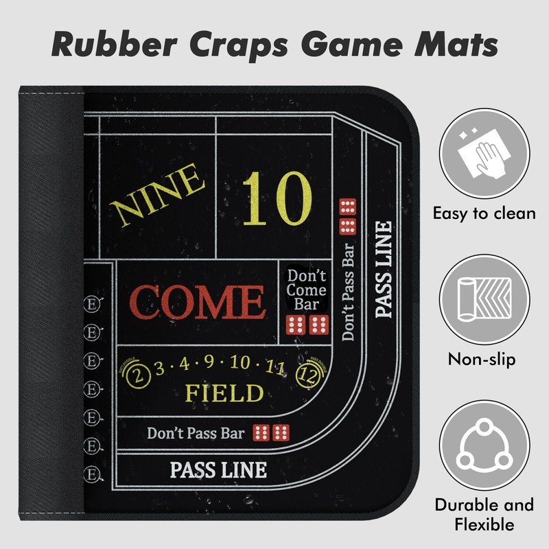 iEsstros Craps Table Top Set Craps Mat 70" x 35"