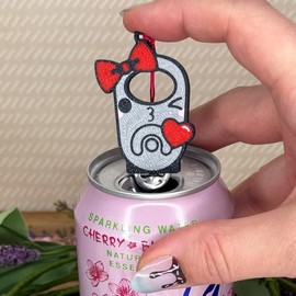 TAB Soda Can Tab Opener with Keychain strap - Unique Accessibility OG Meta pop Present Gift for sore hands, arthritis geek culture Christmas - Color: Lovey Buddy