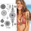 6 Sheets Feather Tattoos Mandala Tattoos Hand Tattoo Set Kira