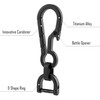 KeyUnity Titanium EDC Keychain Clip with Bottle Opener, with D