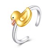 ONEFINITY Duck Ring 925 Sterling Silver Open Ring Duck Jewellery