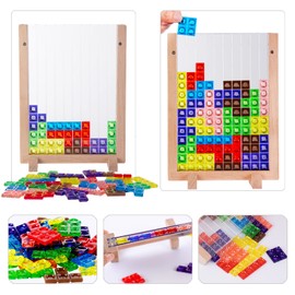 Russian Blocks Puzzle,3D Transparent Brain Teaser Toys, 3D Puzzles, Montessori Toys for 3 4 5 6 7 8 9 10 Year Old Boys Girls Kids