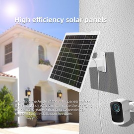 BTAWPC 4 Pack 7W Camera Solar Panel Charger Compatible with eufy SoloCam E20/E40/L20/L40/S40,eufyCam 3/3C, 4G LTE Starlight Camera Solar Charger with 9.3FT Type-C Charging Cable Cord & Micro USB Port