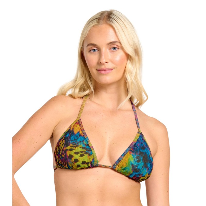 Kiniki Women's Tan Through Bikini Top Swimwear - Amalfi Green