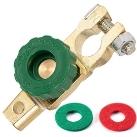 AUTOMAJOR - Interruptor de desconexión rápida de la batería con arandelas anticorrosión, interruptor de aislamiento de batería, para coche, camión, caravana marina y equipo eléctrico, interruptor de