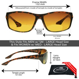 proSPORT Bifocal Reading Sunglasses Reader +1.50 Tortoise Shell Brown HD Amber Anti Reflective Men Women