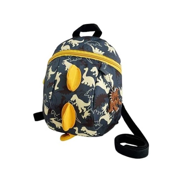 J.B.things Children's Dinosaur Patterned Rucksack, Kid's Backpack, Dinosaur, yellow