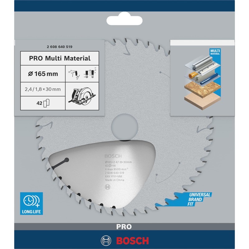 Bosch 1 x Pro Multi Material Circular Saw Blade for