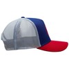 Bexxwell Trucker Cap Blue/White/Red with Logo Patch (Optimal Fit, Cap,