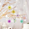 12 Pcs Diamond Art Painting Keychain Double Sided,Flower Art Full