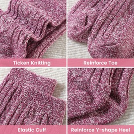 ICEIVY Socks For Women Wool Winter Warm Thick Thermal Casual Comfy Crew Vintage Fuzzy Socks Gifts for Women