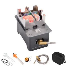 Lehnedar Portable Camping Stove, Windproof Butane Stove with Carrying Case, Backpacking Camp Stove Propane for Outdoor Camping Hiking Cooking and Picnic (Camping Stove 1000W)