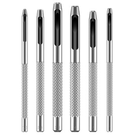 UNCO- Hollow Leather Hole Punch Set, 6 pcs, Steel, Leather Hole Punch Tool, Leather Punch Tool, Hole Punch for Leather Punch Set, Hollow Punch Set, Gasket Hole Punch Set, Hollow Hole Punch Set