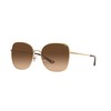 Coach HC7133 Sunglasses, Shiny Light Gold/Dark Brown Gradient, 57 mm