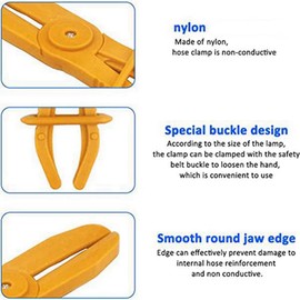 Qndanoan 6-Piece Set of Plastic Tubing Pliers Tubing Seal Pliers Plastic Pliers Tubing Clamp Tool Clamp Cooling Hose