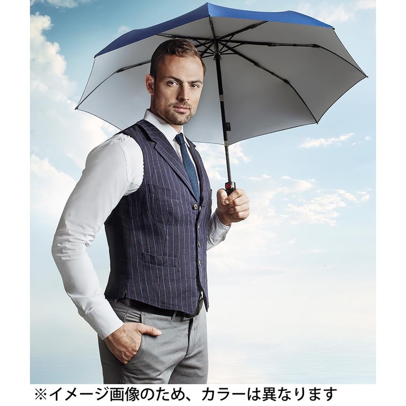 Knirps KNT220-S Folding Umbrella, T.220RS Checked, Gray, One-touch, Automatic Open/Close