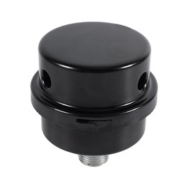 Air Compressor Muffler Silencer 3 /8" 16mm Thread Black Metal Intake Filter Silencer
