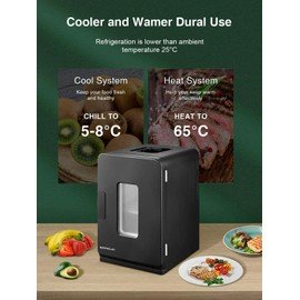 NORTHCLAN 15L/21 Cans Mini Fridge for Bedroom, Small Refrigerator for Office, Dorm, Home, Car, Cooler &Warmer