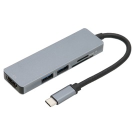 5 in 1 USB C Hub 5Gbps Transfer Ultra HD 3840x2160 30HZ 4K PD Charging USB Docking Station for Home Office Travel