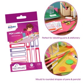 Avery Stationery Labels, 50 x 10 mm, 30 Labels Per Pack, Blue/Green, RESM130G.UK