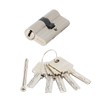 Jeriup 60mm(25/10/25) Satin Nickle Euro Cylinder, Brass Door Lock Cylinder