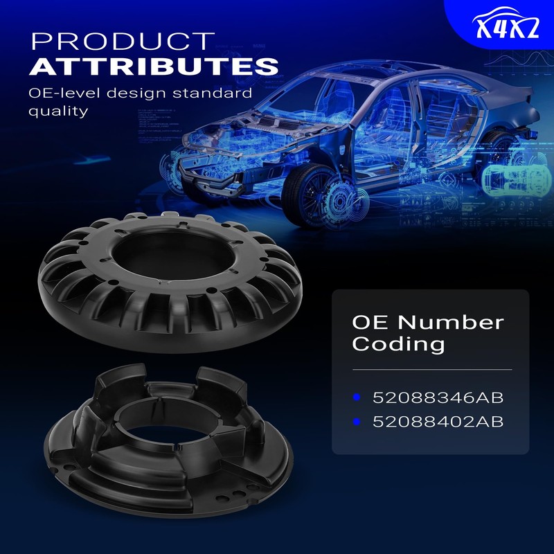 52088346AB Rear Upper and Lower Coil Spring Isolator Kit For