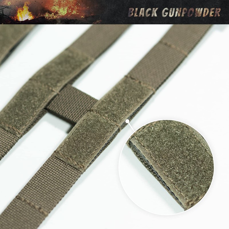 Black Gunpowder Tactical Two-Band Quick Release Cummerbund Elastic String Magnetic