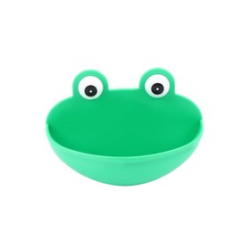 Soap Dish Holder with Suction Cups, Cute Fish Tank Accessories Frog Terrarium Decor for Tree Frog Toad Tadpole,Frogs Shaped Soap Case
