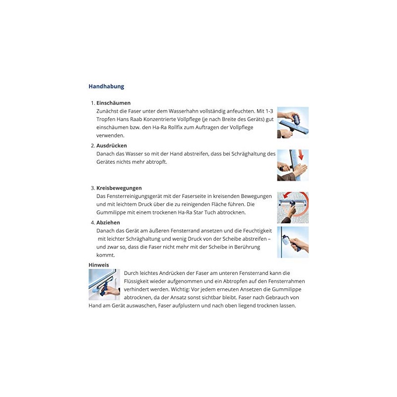 Ha-Ra Window Cleaning Starter Set I Window Wiper 32 cm