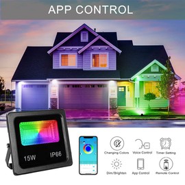 Z 150W Led Color Changing Flood Lights Multi Colors RGB Uplighting with Remote, IP66 Waterproof Stage Light, Dimmable Colored LED Lights, Floor for Christmas Party Outdoor Indoor Decor - 2 Pack