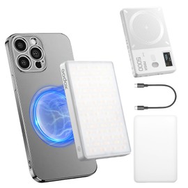 Godox MA5R Magnetic Charging Selfie Light for Phones, Full Color Fill Light with 14 Fx Modes,CRI95+ RGB Video Light,CCT 1800K-10000K,Support APP/NFC, for TikTok/Vlog,/Zoom Calls,/Makeup(White)