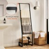 DGWJSU Blanket Ladder, 5 Tier Ladder Shelf,Wooden Blanket Ladders for