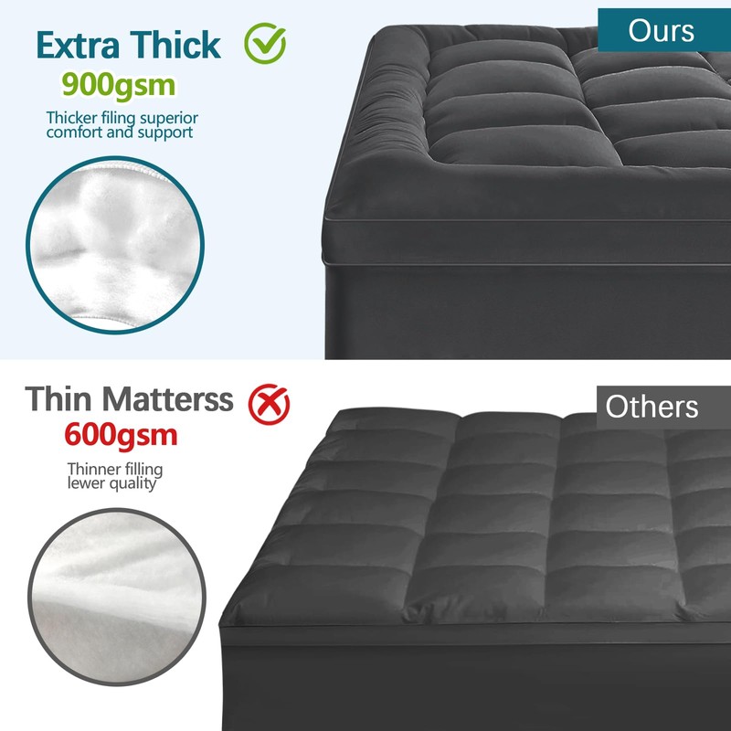 CYMULA Mattress Topper Queen Size - Extra Thick Cooling Mattress
