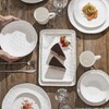 HOMBENE White Dinnerware Set 12 Piece Service for 6, Porcelain